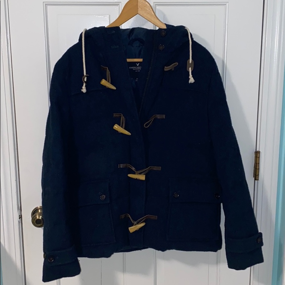 AE Navy Winter Jacket Size Medium - Like New!